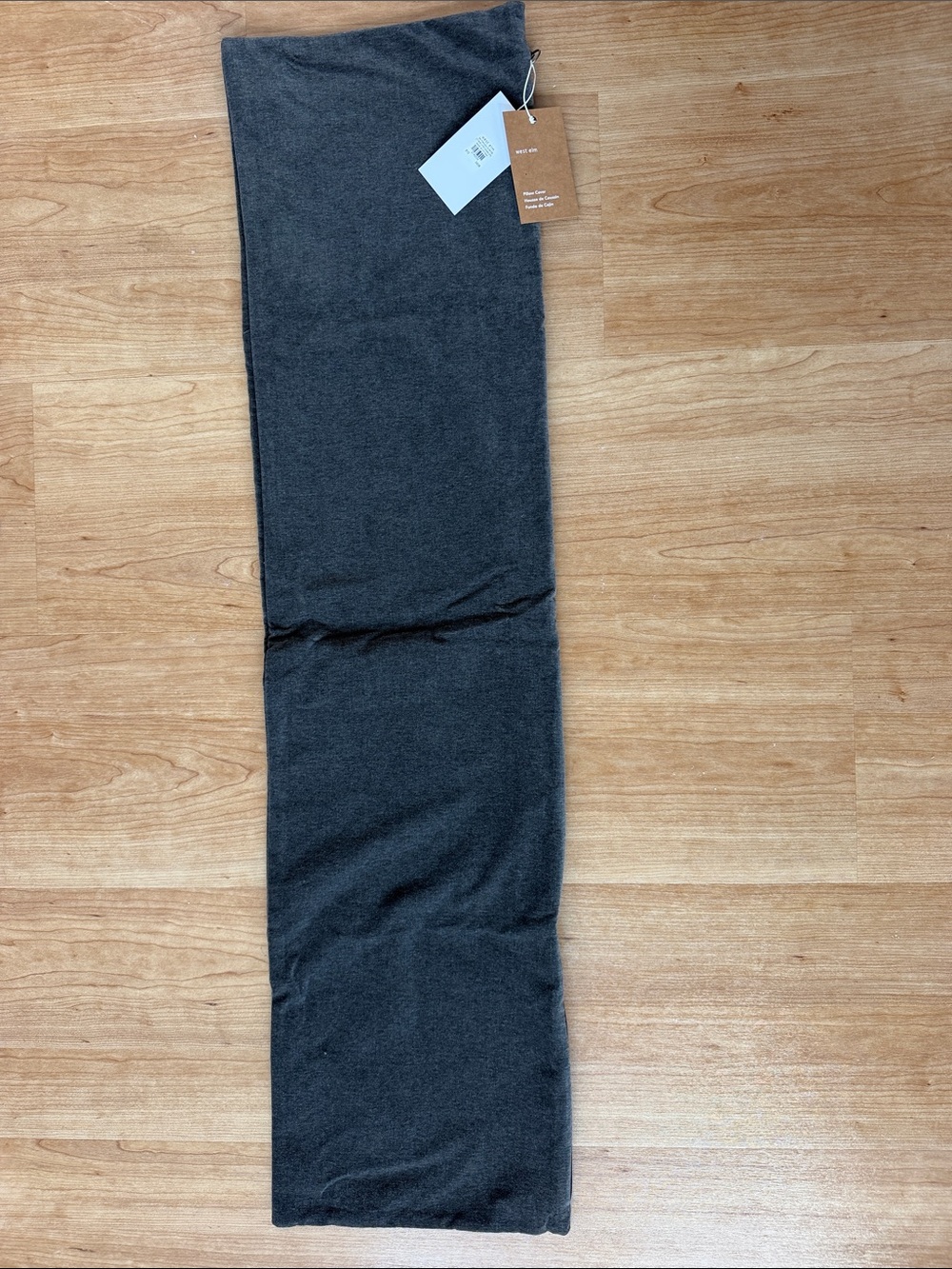 WEST ELM - Charcoal Gray Suede Lumbar Pillow Cover